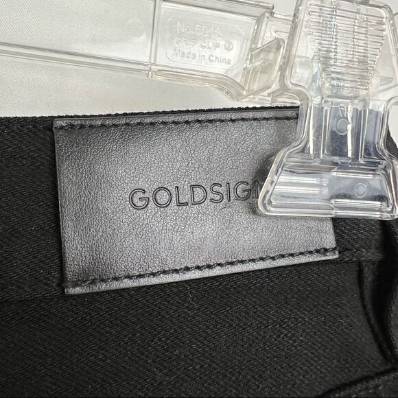 Goldsign The Culottes Painted Black Denim Culottes High rise jeans Brand New! - Picture 10 of 14
